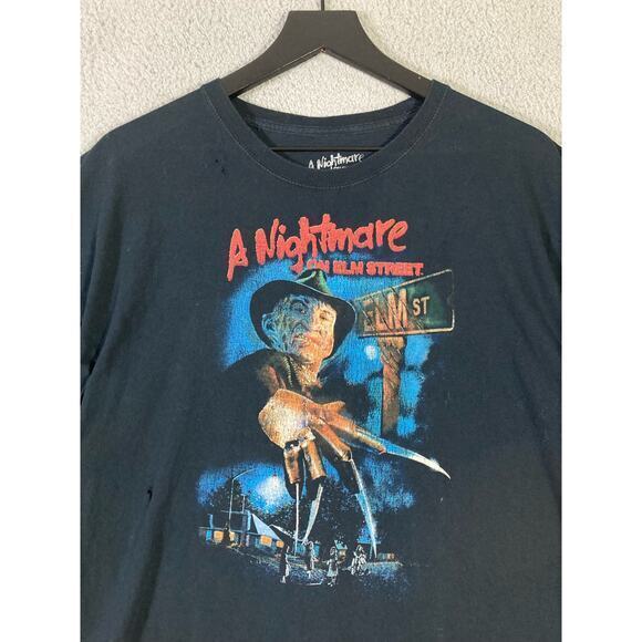 A Nightmare On Elm Street Freddy Krueger T-Shirt 2XL Black Graphic Print Men's - Picture 6 of 8